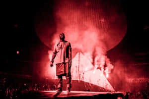 Kanye West Red Stage Performance Wallpaper