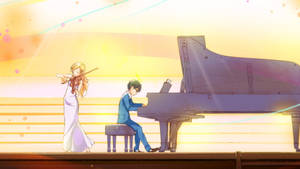 Kaori And Kosei Find Comfort And Beauty In Each Other’s Company. Wallpaper