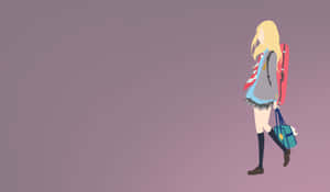 Kaori Miyazono Schoolgirl Outfit Wallpaper