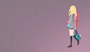Kaori Miyazono Schoolgirl Outfit Wallpaper