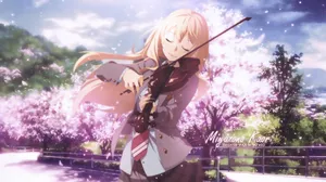 Kaori Miyazono Violin Performance Wallpaper