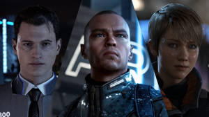 Kara, Marcus, Connor Detroit: Become Human Wallpaper