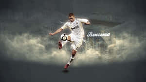 Karim Benzema Action Shot Wallpaper