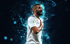 Karim Benzema Celebration Artistic Background Wallpaper