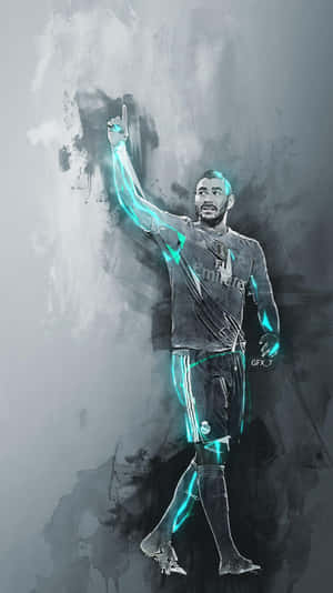 Karim Benzema Celebration Artwork Wallpaper