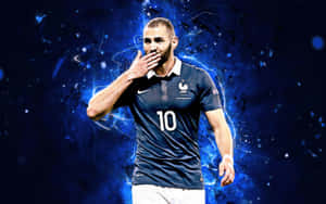 Karim Benzema France Number10 Jersey Wallpaper