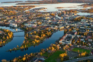 Karlstad Sweden Aerial View Autumn Wallpaper