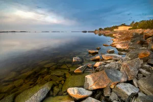 Karlstad Sweden Lakeside Serenity Wallpaper