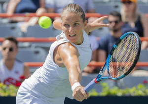 Karolina Pliskova Powerful Backhand Wallpaper