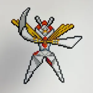 Kartana Pixel Art On White Background Wallpaper