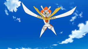 Kartana Pokemon Soaring In The Sky Wallpaper