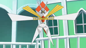 Kartana Pokemon With Green Background Wallpaper