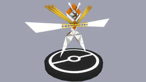 Kartana Standing On Black Pokemon Symbol Wallpaper