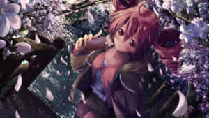 Kasane Teto Cherry Blossom Scene Wallpaper