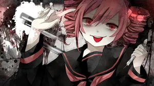 Kasane Teto Dark Theme Wallpaper