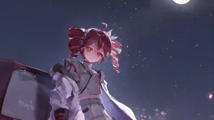 Kasane Teto Night Scene Wallpaper