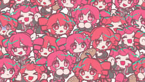 Kasane Teto Pattern Wallpaper