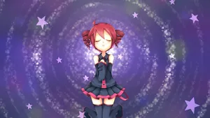 Kasane Teto Starry Performance Wallpaper