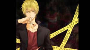 Kasuka Heiwajima Striking A Pose In A Dynamic Urban Environment Wallpaper