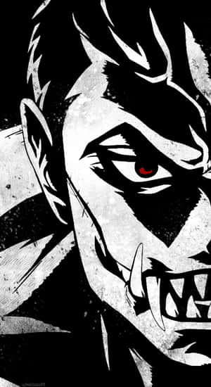 Katakuri Intense Black White Art Wallpaper