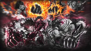 Katakuri Versus Luffy Battle Wallpaper