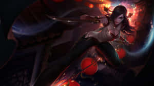 Katarinain Action Leagueof Legends Wallpaper