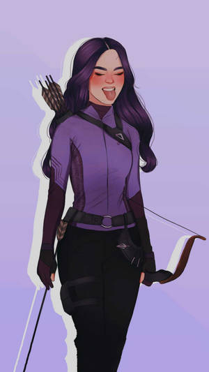 Kate Bishop Hawkeye Cute Anime Wallpaper