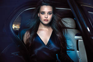 Katherine Langford Car Model Wallpaper