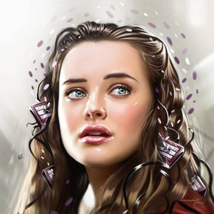 Katherine Langford Hannah Baker Art Wallpaper