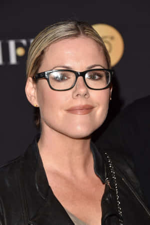 Kathleen Robertson Black Attire Event Wallpaper