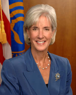 Kathleen Sebelius Giving A Speech Wallpaper