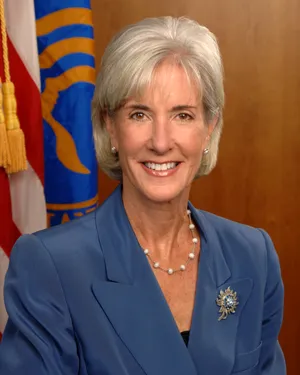 Kathleen Sebelius Giving A Speech Wallpaper