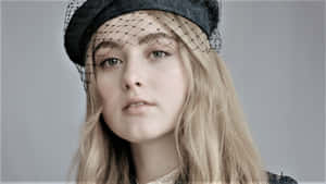 Kathryn Newton Classic Veil Look Wallpaper