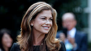 Kathy Ireland Smiling Outdoors Wallpaper