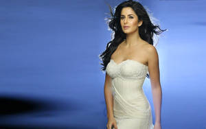 Katrina Kaif White Dress Wallpaper