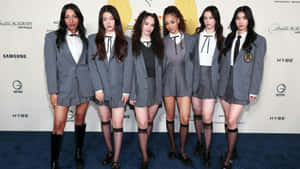 Katseye Female Group Formal Uniforms Wallpaper