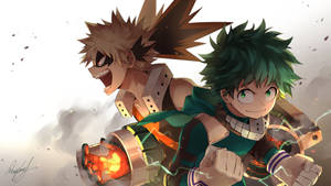 Katsuki Bakugou And Midoruya Izuku Wallpaper