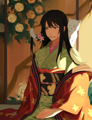 Katsura Kotaro Traditional Kimono Wallpaper