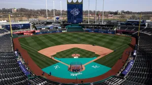 Kauffman Stadium Baseball Field Wallpaper