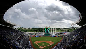 Kauffman Stadium Baseball View Wallpaper