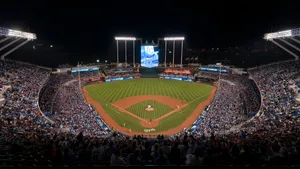 Kauffman Stadium Night Game Wallpaper