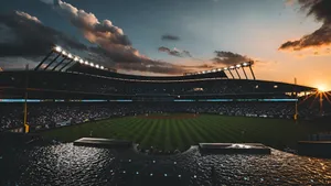 Kauffman Stadium Sunset View Wallpaper