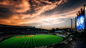 Kauffman Stadium Sunset View Wallpaper