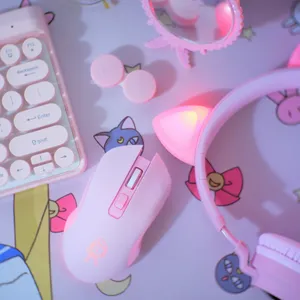 Kawaii Aesthetic Gaming Setup In A Cozy Room Wallpaper