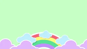 Kawaii Aesthetic Pastel Rainbow Wallpaper