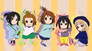 Kawaii_ Anime_ Characters_ Group Wallpaper
