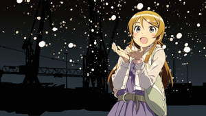 Kawaii Anime Kirino Kosaka With Floating Lights Wallpaper