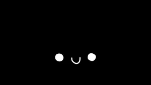 Kawaii Black Smile Wallpaper
