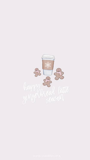 Kawaii Christmas Gingerbreads Wallpaper