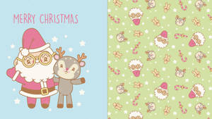 Kawaii Christmas Santa Wallpaper